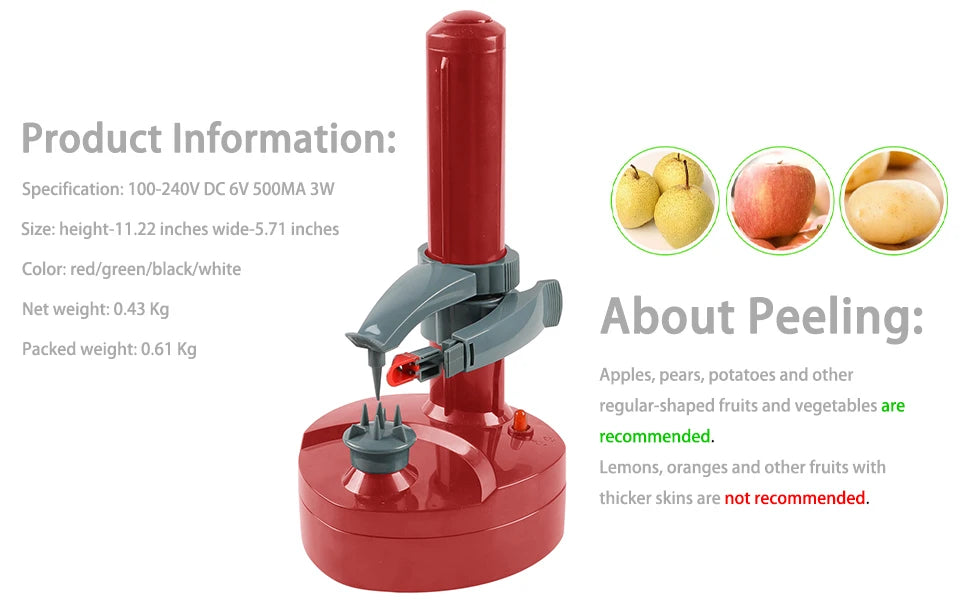 Electric Peeler For Vegetables and Fruits