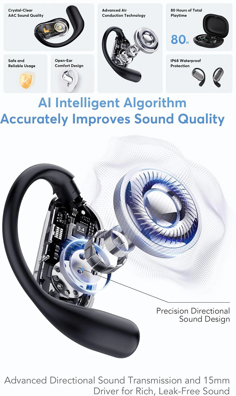Universal AI Translator Earbuds – 144 Language Instant Translation Headphones